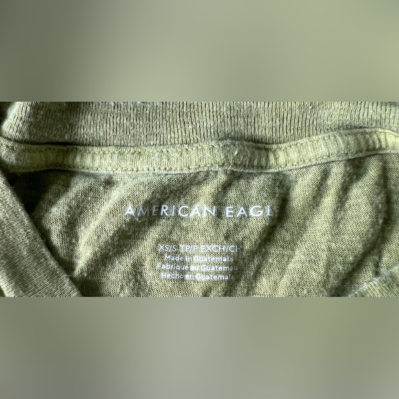 Rare, Green American Eagle Grow With The Flow T-Shirt Size Extra Small/Small. - Picture 4 of 5
